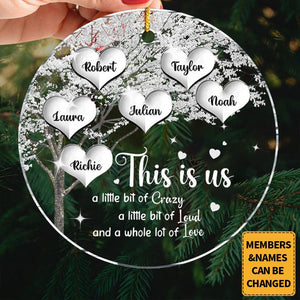 Christmas Gift For Family Tree This Is Us Personalized Acrylic Circle Ornament