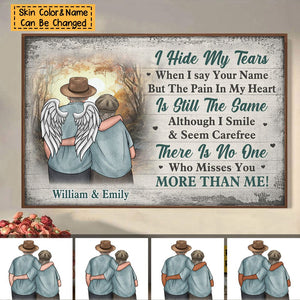 There Is No One, Who Misses You More Than Me - Memorial Personalized Custom Horizontal Poster