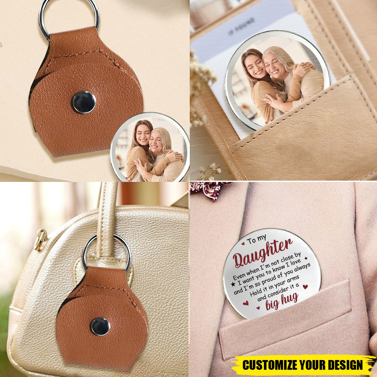 I Love You And I’m So Proud Of You - Family Personalized Custom Photo Pocket Hug