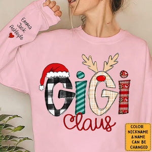 Personalized Christmas Gigi Nana Grandma Claus Sweatshirt