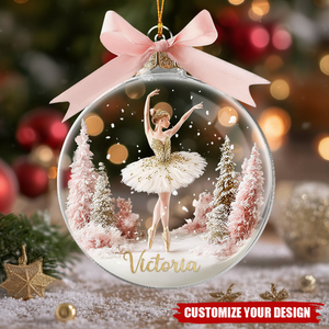 Personalized Xmas Ballet Ornament, Christmas Ballet Gift