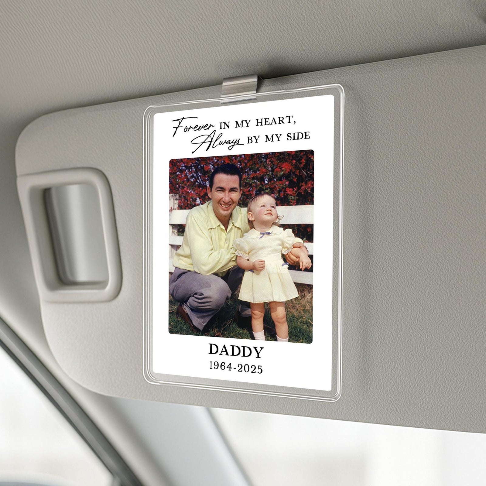 Personalized Memorial Photo Car Visor Clip