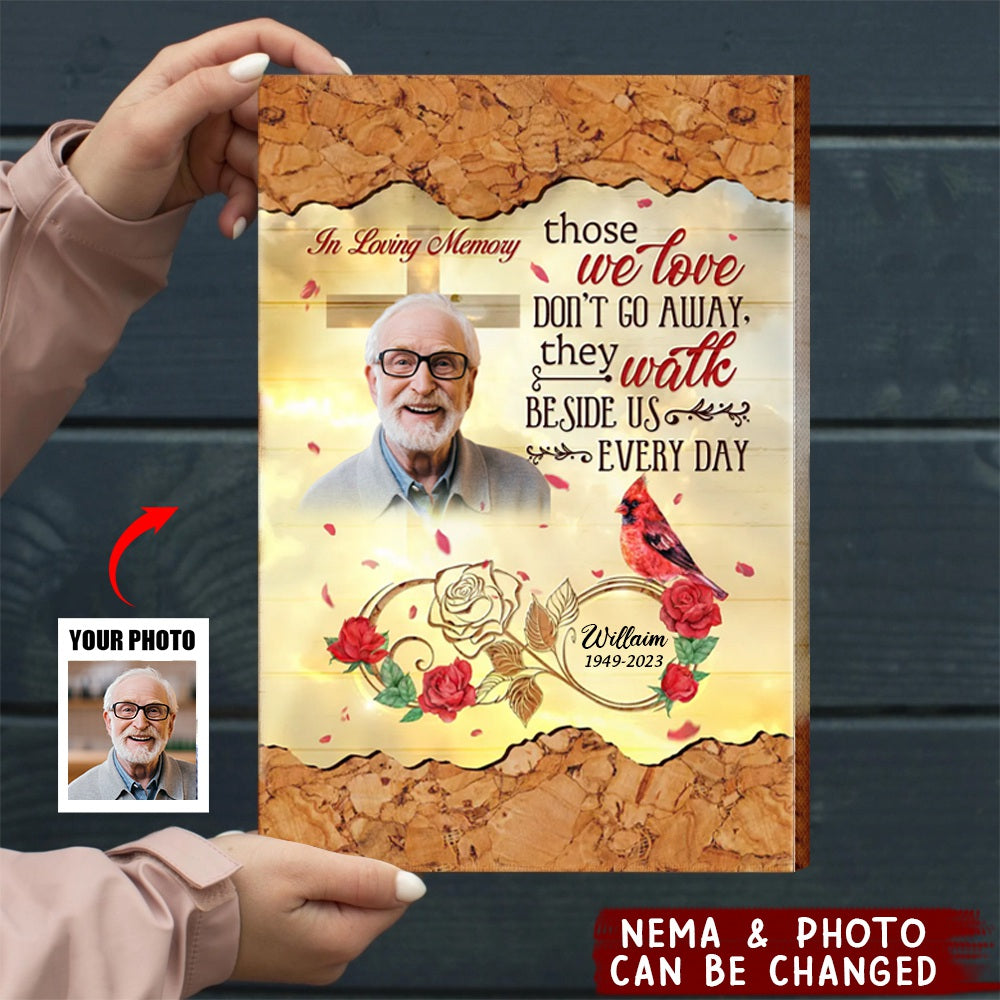 Cardinal Rose Infinite Love Memorial Personalized Custom Photo Poster