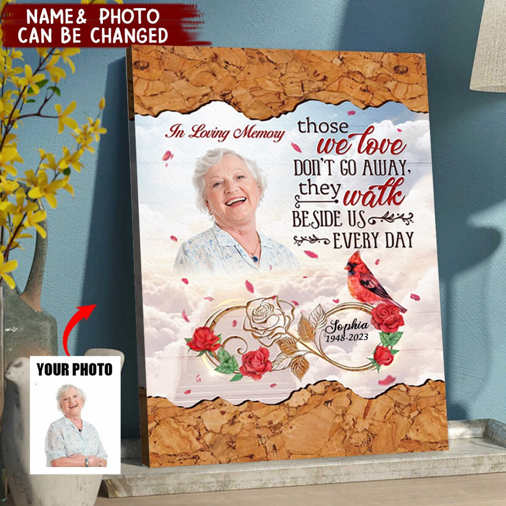 Cardinal Rose Infinite Love Memorial Personalized Custom Photo Poster