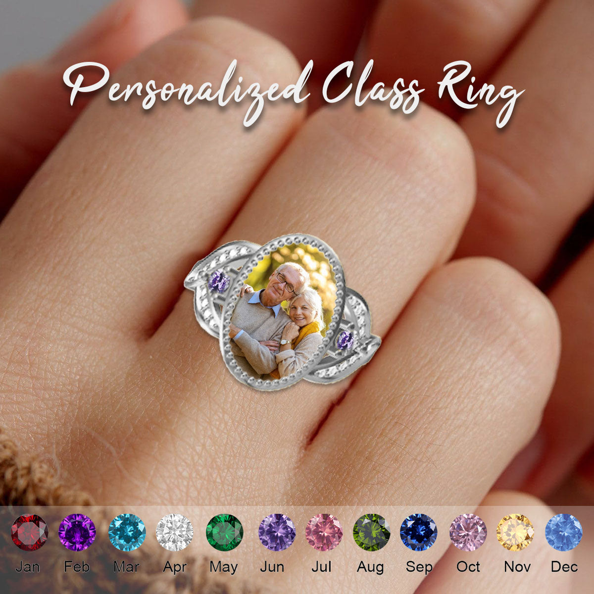 Forever Love - Custom Oval Photo Ring