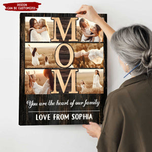 Mom Photo Collage Personalized Canvas - Custom Picture Gift For Mom