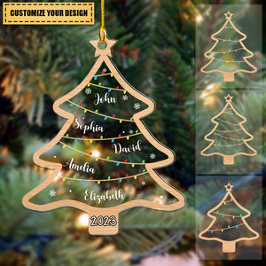 Wish You A Wonderful Christmas - Family Personalized Custom Ornament