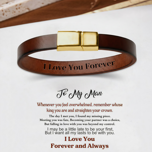 Personalized Leather Bracelet With Secret Message