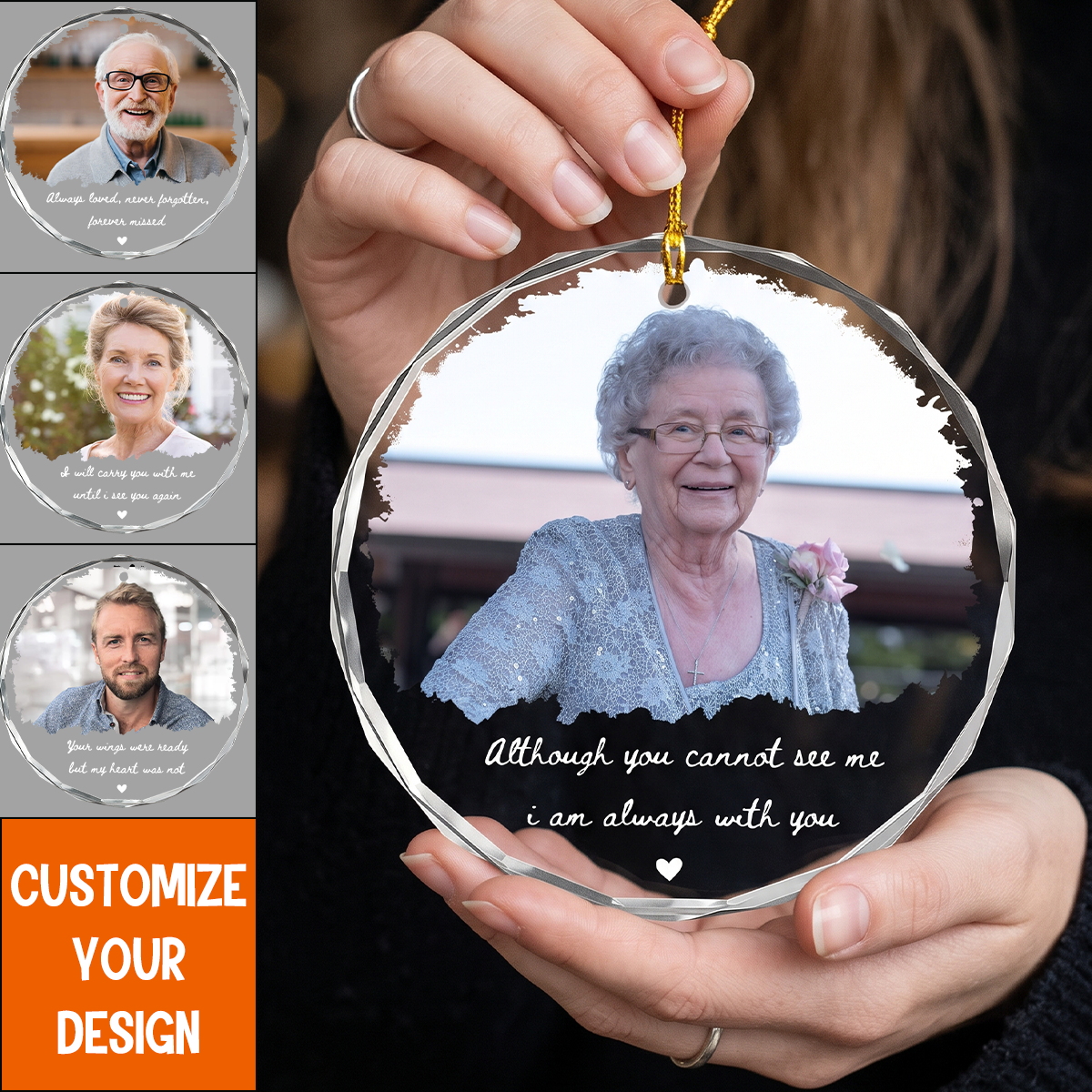 Personalized Custom Photo Memorial Christmas Ornament
