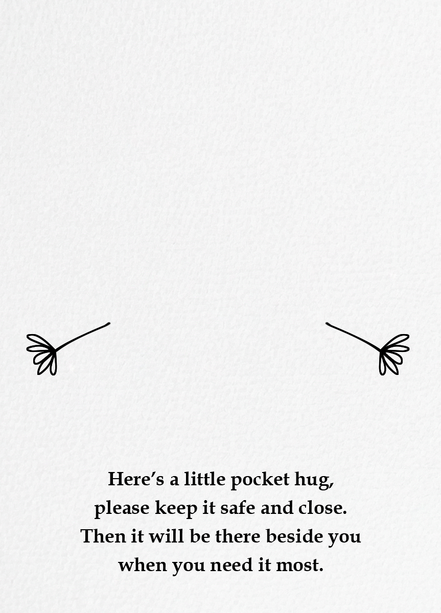Personalized Pocket Hug And Card, Birthday Gift For Daughter, Son, Friend And More