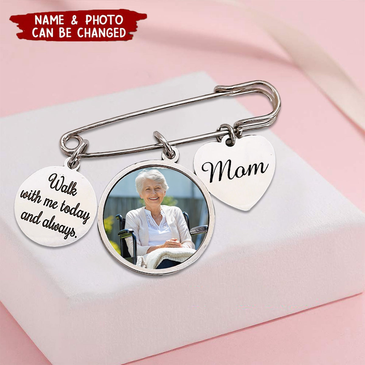 Walk With Me Today And Always - Personalized Lapel Pin