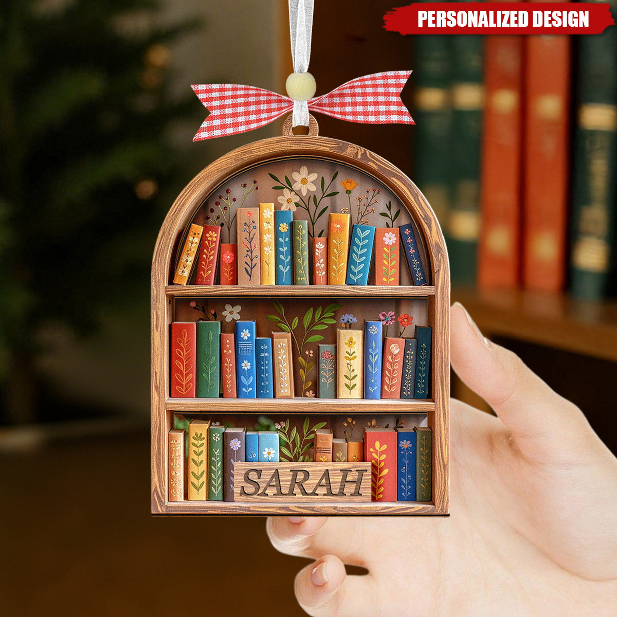 Personalized Christmas Book Ornament for Book Club