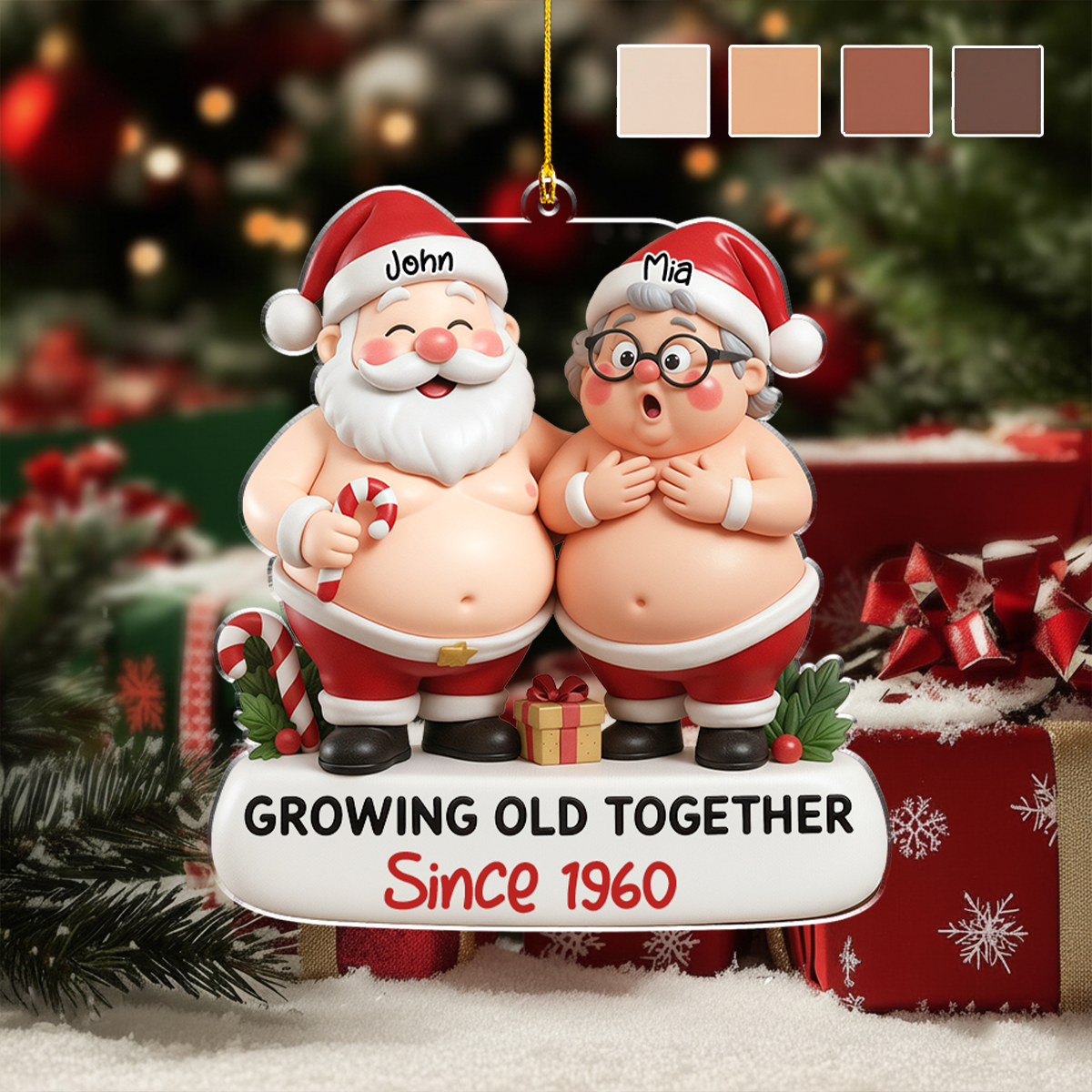Personalized Funny Couple Christmas Acrylic Ornament
