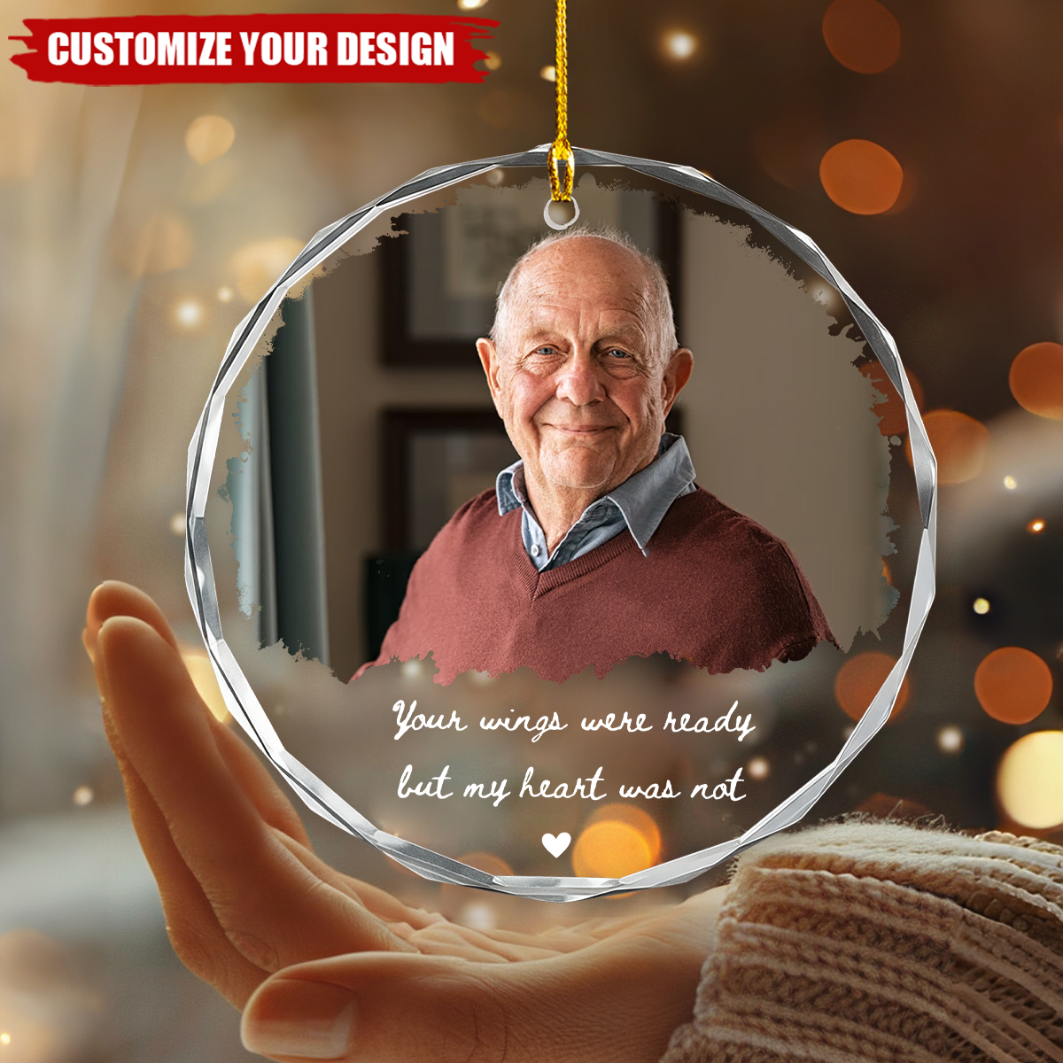 Personalized Custom Photo Memorial Christmas Ornament