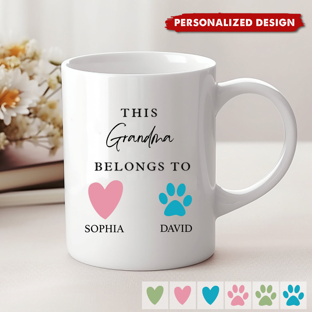 This Mom Belongs To Us - Personalized Customized Mug - Gift For Her