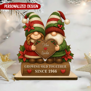 Custom Couple Growing Old Together Wooden Plaque,Couple Gifts