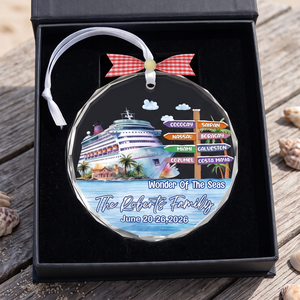 Personalized Cruise Vacation Ornament-Custom Family & Couple Travel Gift