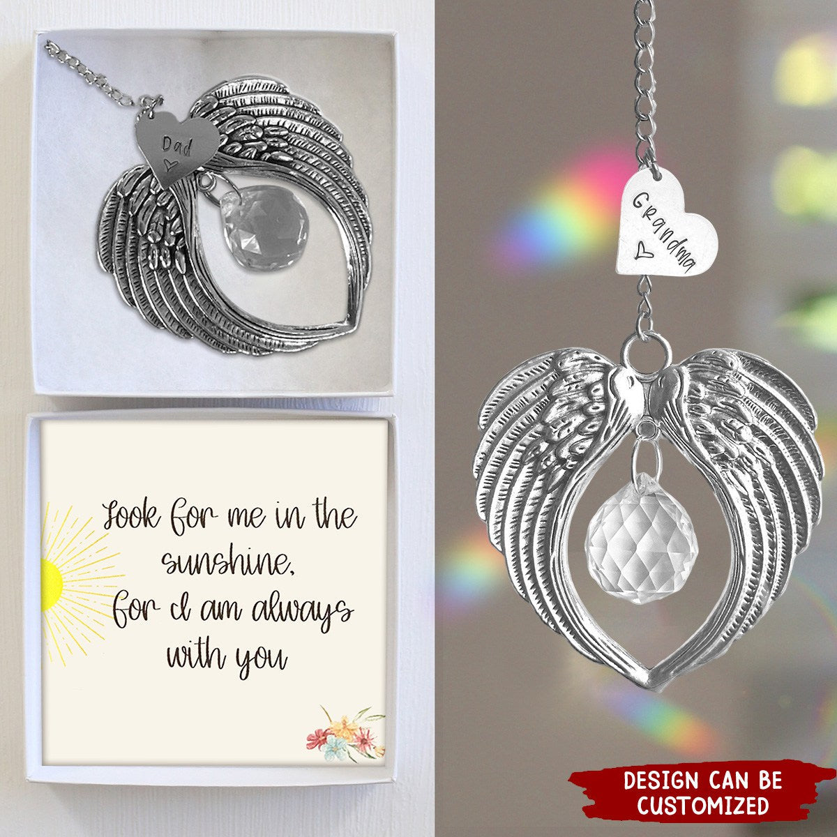 Look For Me In The Sunshine, Personalized Memorial Sun Catcher
