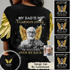 Memorial Upload Photo, My Guardian Angel Personalized T-shirt