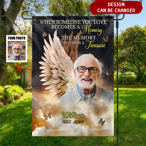 When Someone You Love Becomes A Memory - Personalized Garden Flag