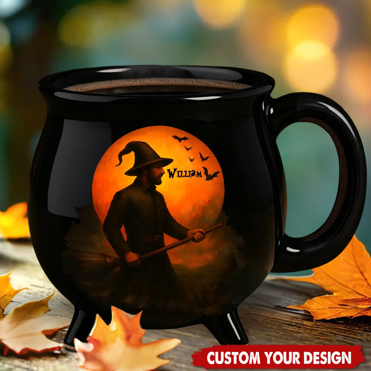 Custom Witch Cauldron Coffee Mug - Personalized Halloween Gifts