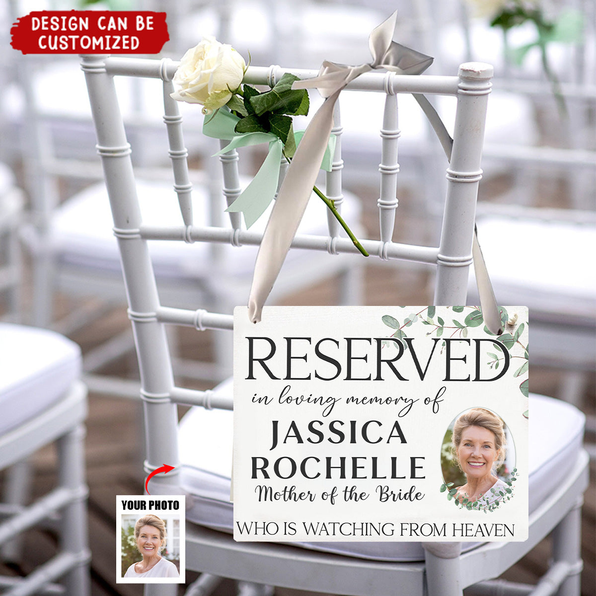 Personalized Reserved Memorial Sign - In Loving Memorial Sign