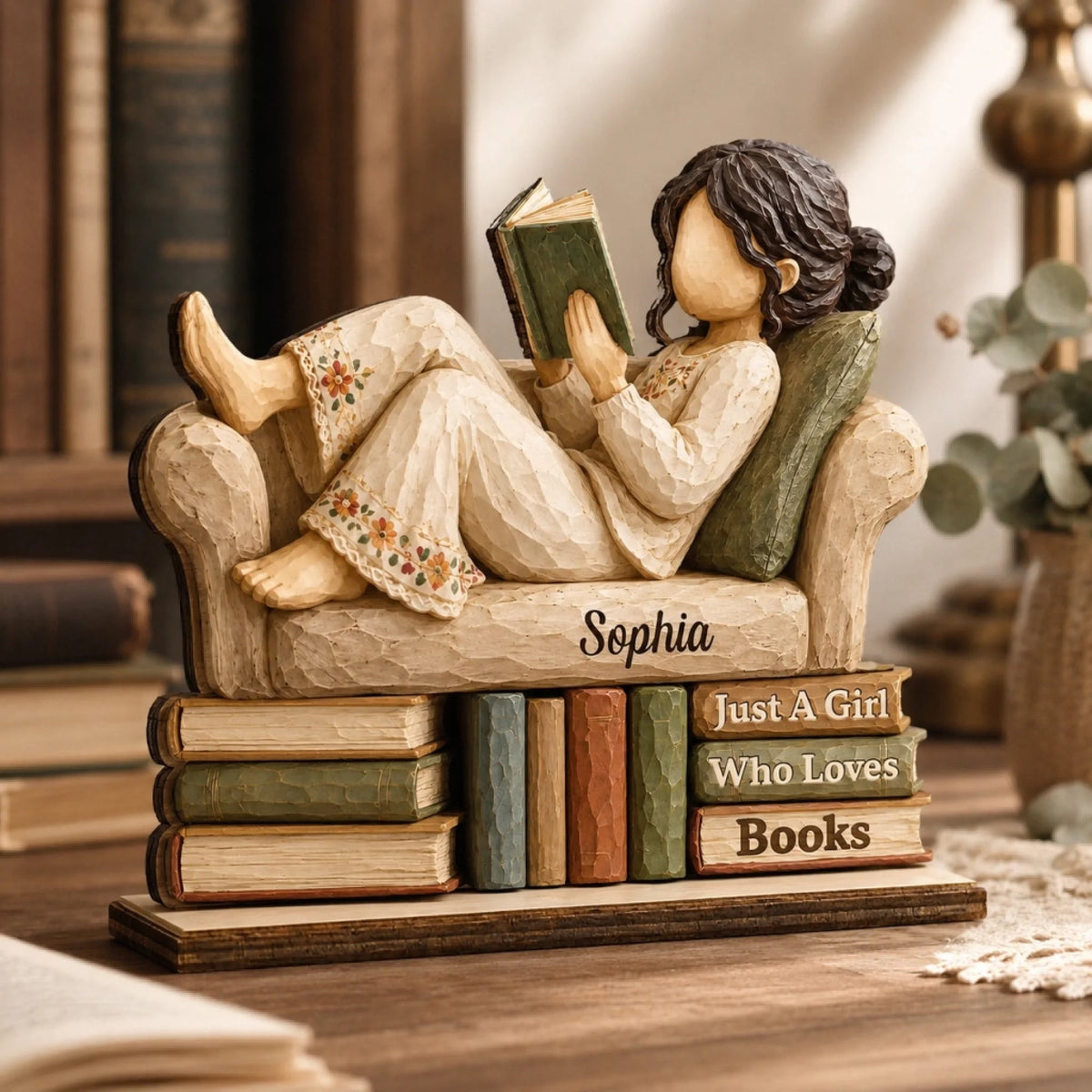 Custom 2-Layered Wooden Plaque - Personalized Bookish Gifts For Book Lovers