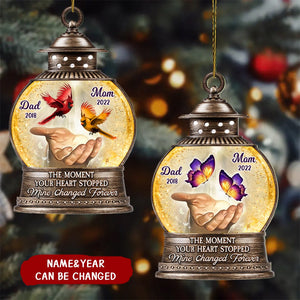 Christmas Lantern Memorial Butterfly Cardinal Personalized Custom Ornament