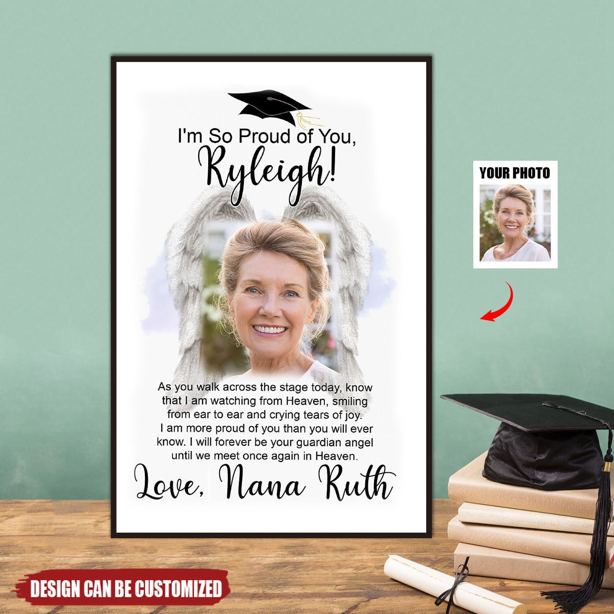 Personalized Memorial Graduation Canvas - I'm So Proud of You