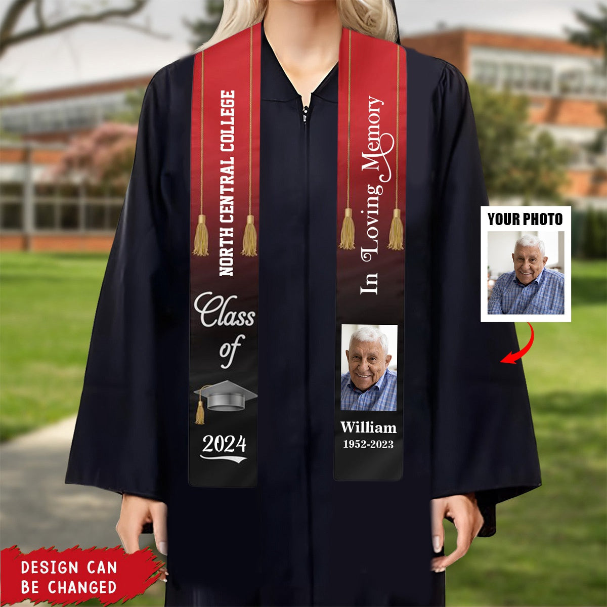 Personalized In Loving Memory Memorial Stoles - Graduation Gift
