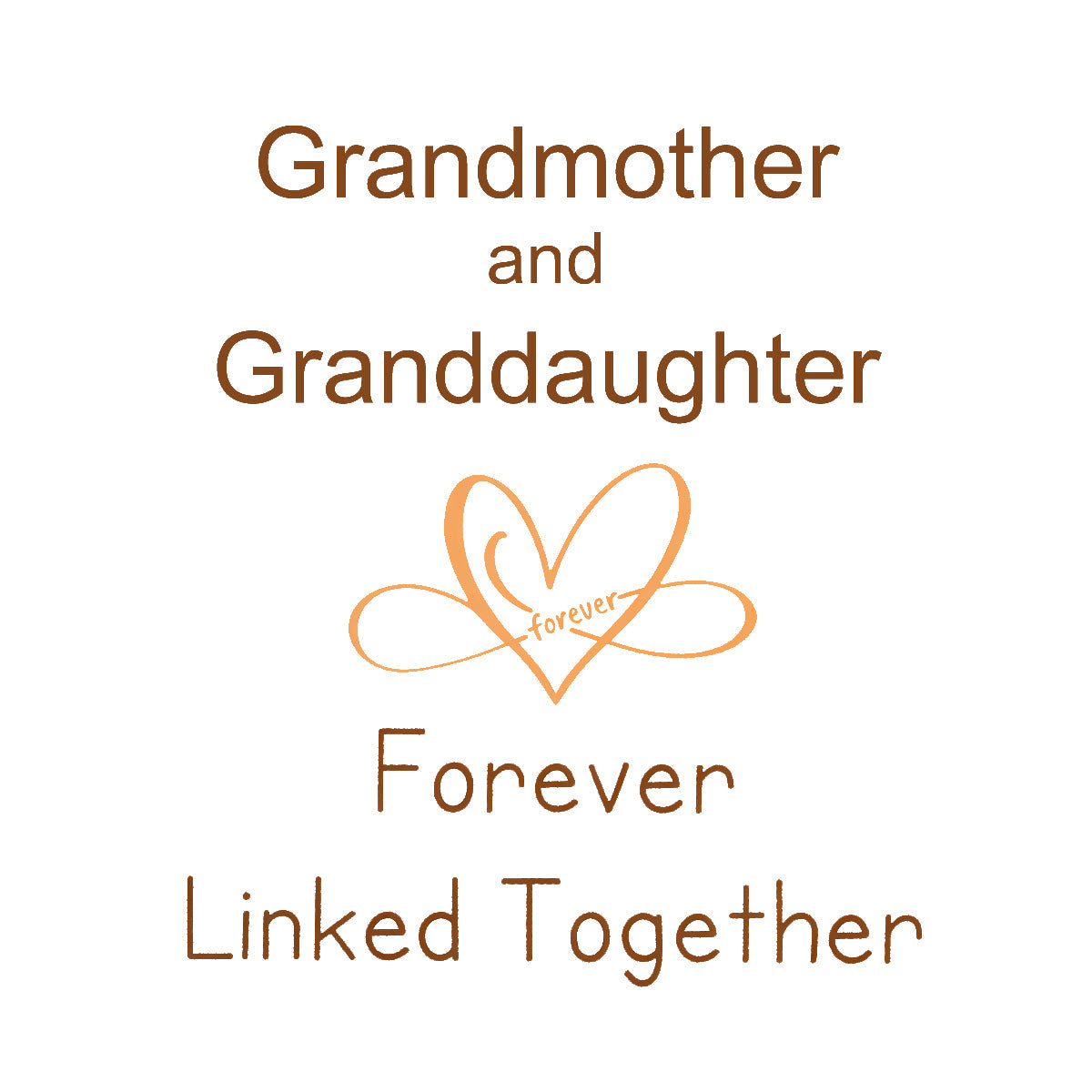 Grandmother Granddaughter Infinity Heart Ring