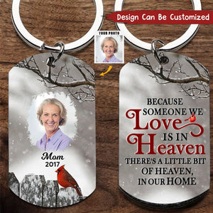 Memorial Cardinal Upload Photo Personalized Keychain