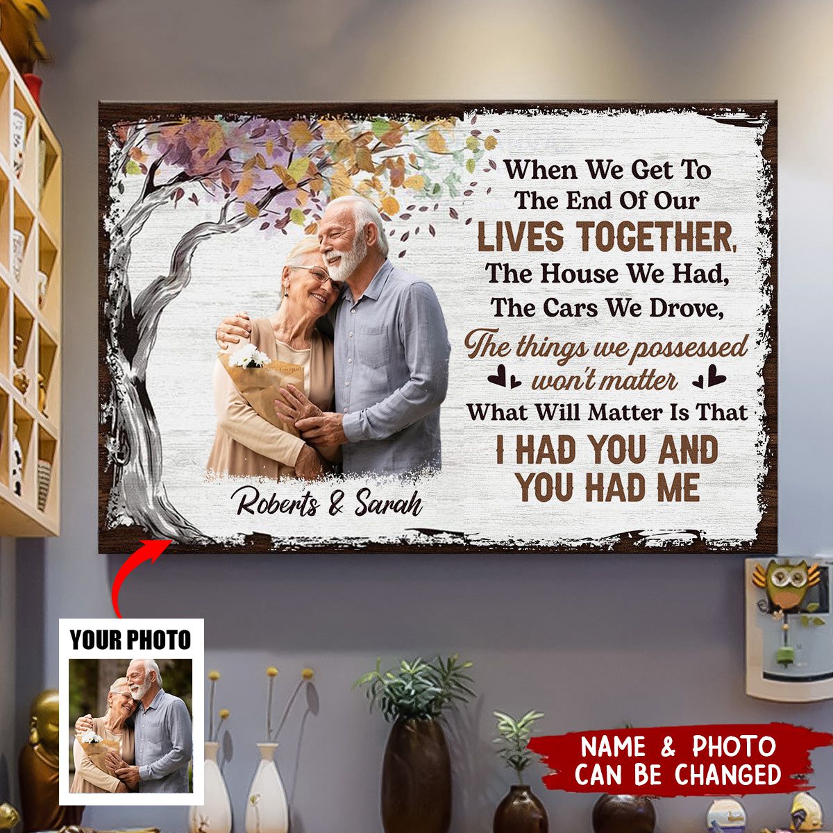 When We Get To The End - Personalized Photo Wrapped Canvas