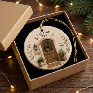 Personalized Welcome Home Ornament, New Homeowner Gift