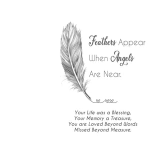 Personalized Feathers Appear when Angels are Near Memorial Keychain