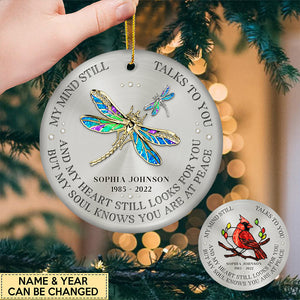 My Mind Still Talks To You - Memorial Personalized Custom Ornament