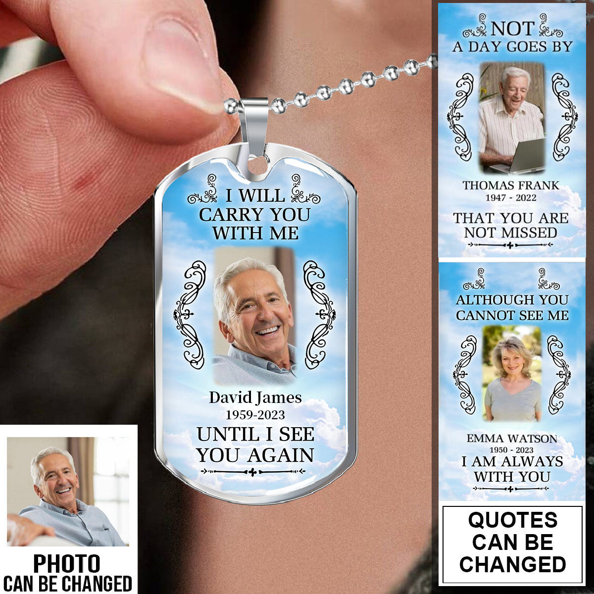 Not A Day Goes By That You Are Not Missed Personalized Dogtag Necklace