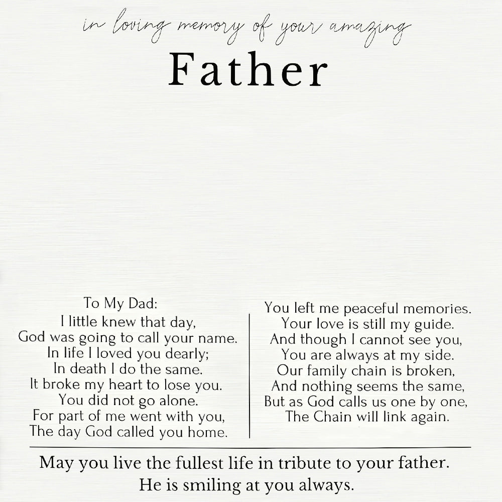 Personalized Angel Wings Photo Necklace - Loss of Father Gift Necklace