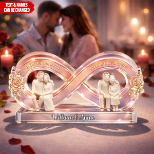 Personalized Acrylic Plaque, Gift For Couple, Infinity Couple Plaque