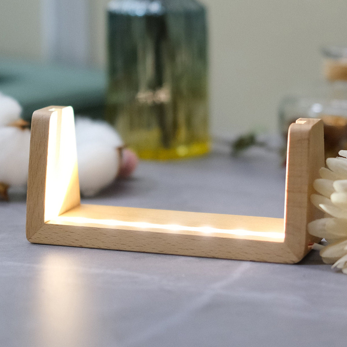 I Will Carry You With Me Until I See You Again - Personalized LED Walnut Night Light