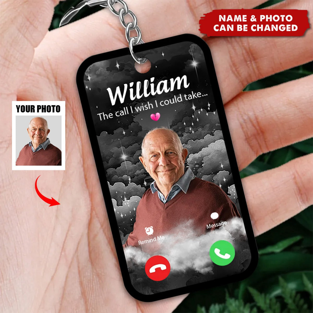 The Call I Wish I Could Take Personalized Memorial Acrylic Keychain