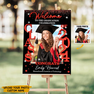 Class Of 2024 - Personalized Custom Photo Graduation Party Welcome Sign