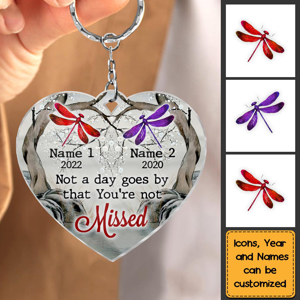 Personalized Memorial Gift Not A Day Goes By That You Are Not Missed Acrylic Keychain