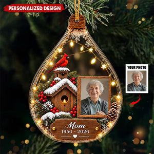 Personalized Memorial Christmas Ornament, Custom Photo Remembrance Keepsake