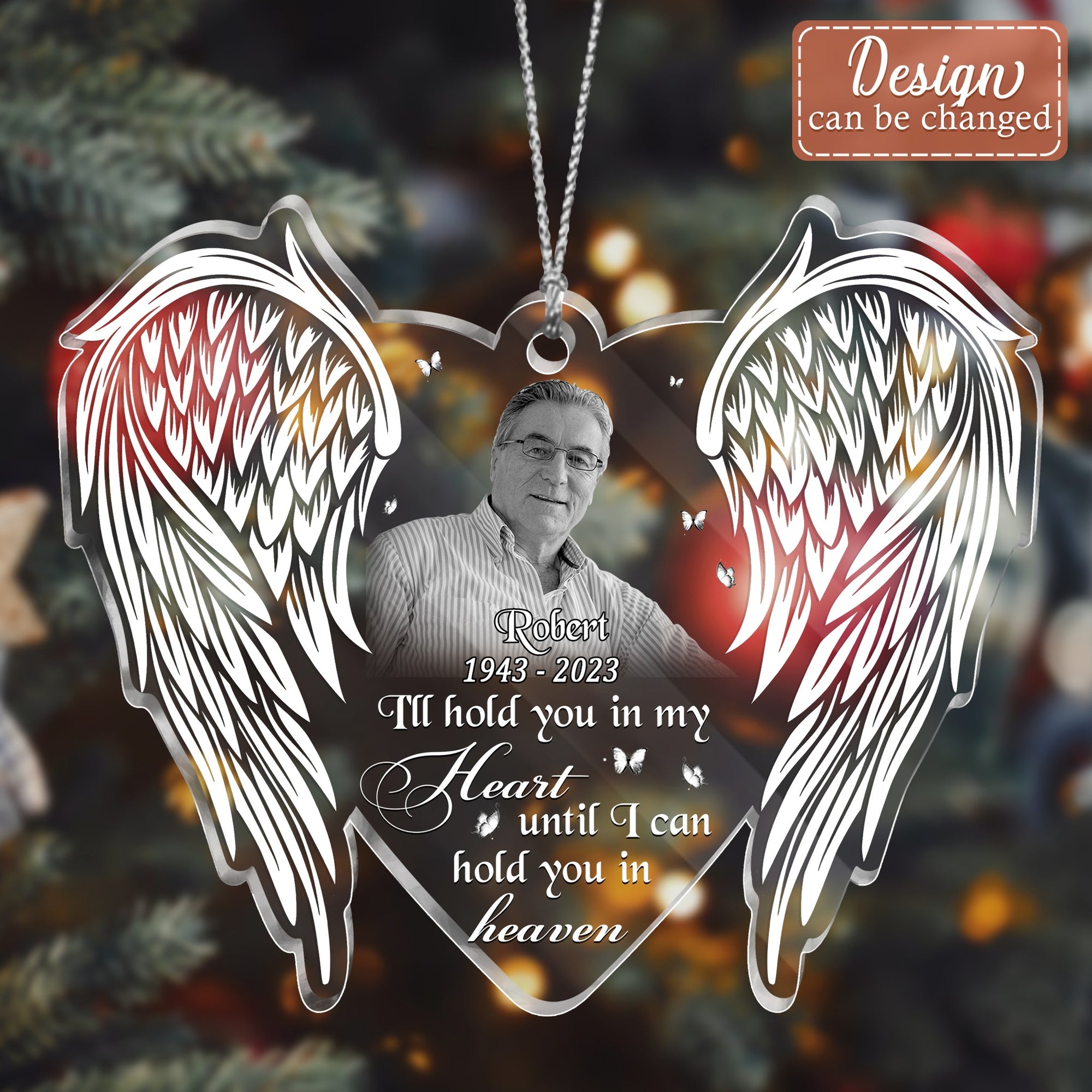 Custom Personalized Memorial Photo Acrylic Ornament