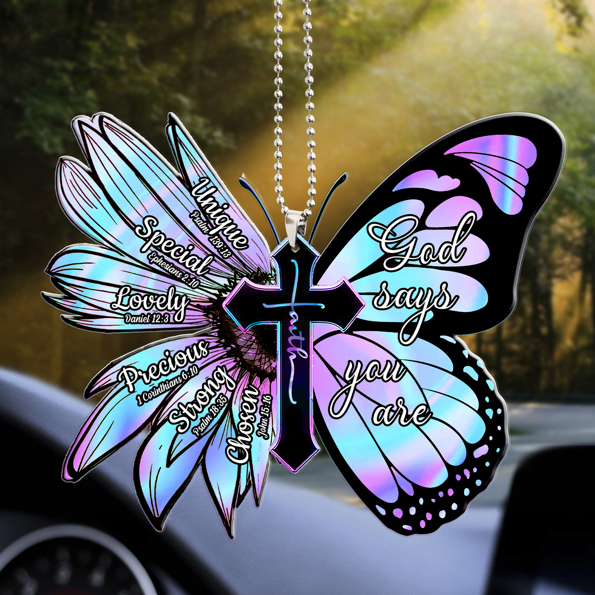 God Says You Are Butterfly Ornament