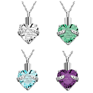 Heart-shaped Cremation Ashes Storage Necklace