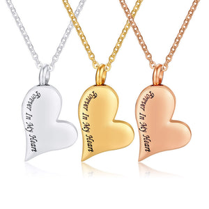 Forever In My Heart Urn Ashes Necklace