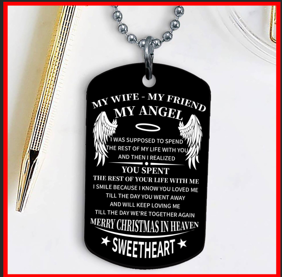 Merry Christmas in Heaven - My Wife Necklace