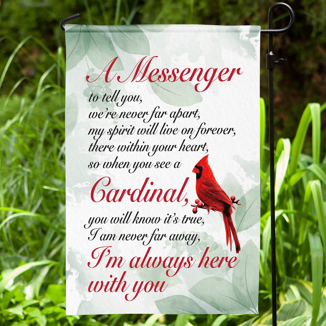 Red Cardinal Messenger Flag